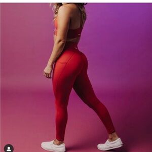Alphalete alphalux red leggings